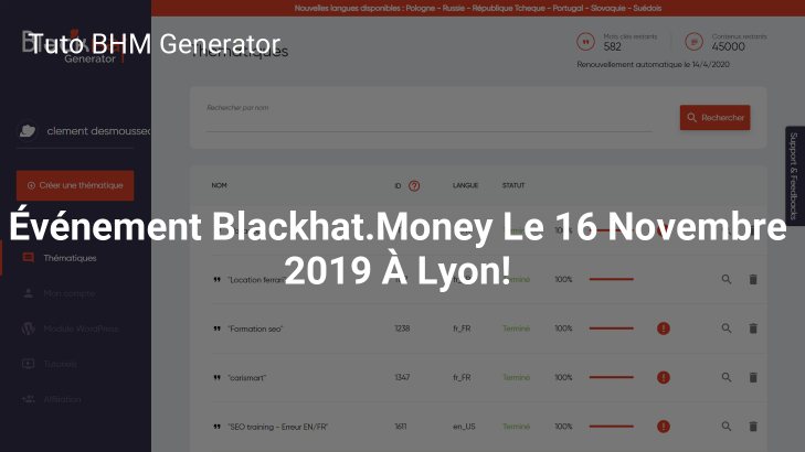 Événement Blackhat.Money Le 16 Novembre 2019 À Lyon!