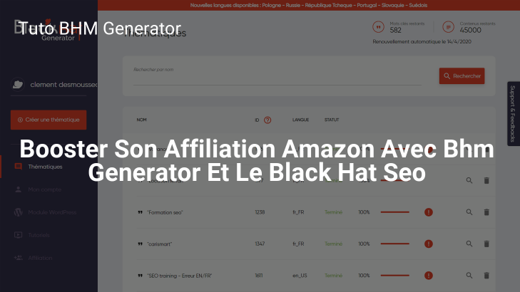Booster Son Affiliation Amazon Avec Bhm Generator Et Le Black Hat Seo