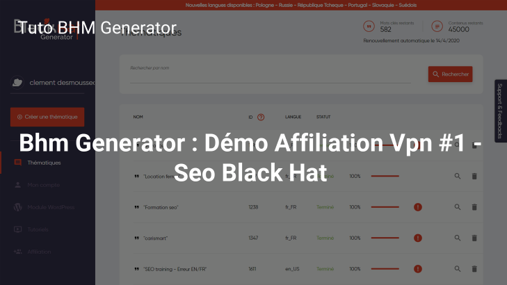 Bhm Generator : Démo Affiliation Vpn #1 – Seo Black Hat